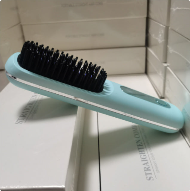 Wireless Hair Straightener Brush, Fast Heating, USB Rechargeable