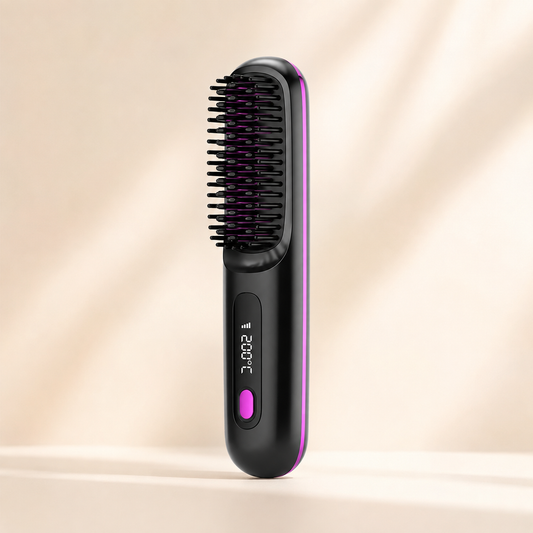 Hair Straightener Brush, Fast Heating, USB Rechargeable