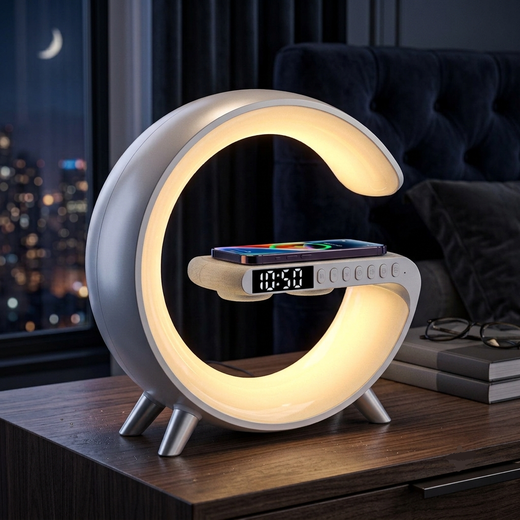 Smart RGB Lamp with Wireless Charger & Bluetooth Speaker